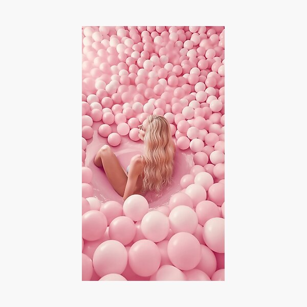 Woman in the ball pool Photographic Print