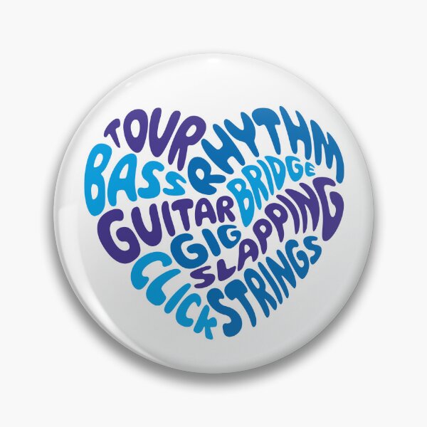 Item preview, I love bass guitar (blue heart) designed and sold by I-dsgn.