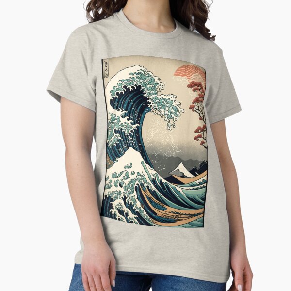 Vista previa del artículo con la obra «La gran ola de Japón», diseñado y vendido por Bird-Forest.
