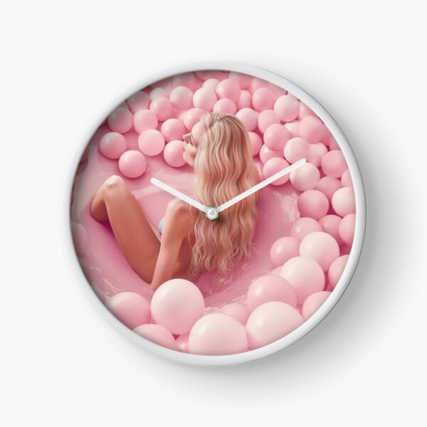 Woman in the ball pool Clock