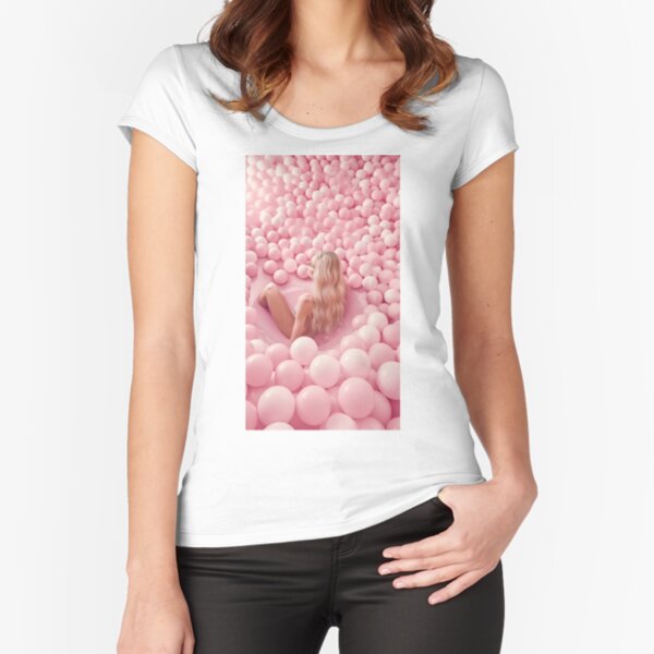 Woman in the ball pool Fitted Scoop T-Shirt