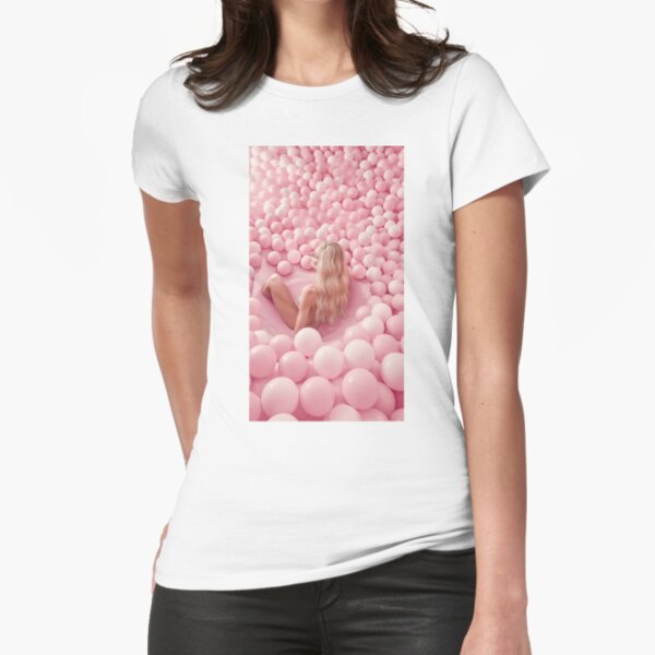Woman in the ball pool Fitted T-Shirt