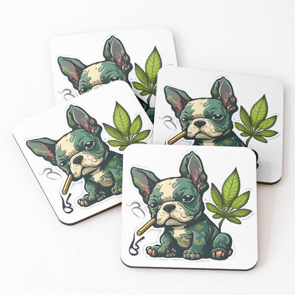 Item preview, cute funny french bulldog smoking weed designed and sold by futuresimo04.