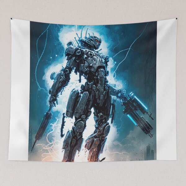 Item preview, cybernetic android fighting crime designed and sold by artyficial-.