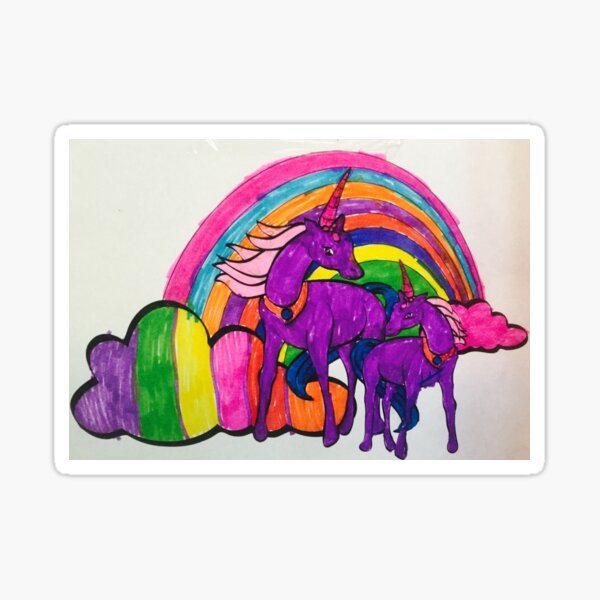 Unicorn rainbows Sticker