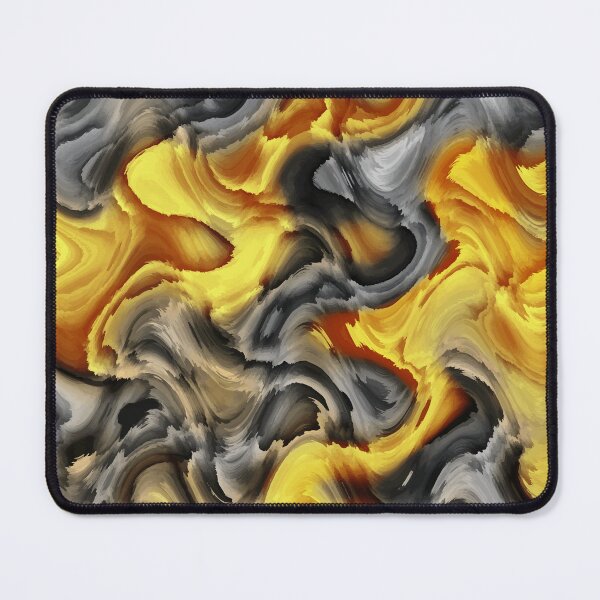 Item preview, Yellow And Grey Abstract Art designed and sold by Ayesha Saleem.