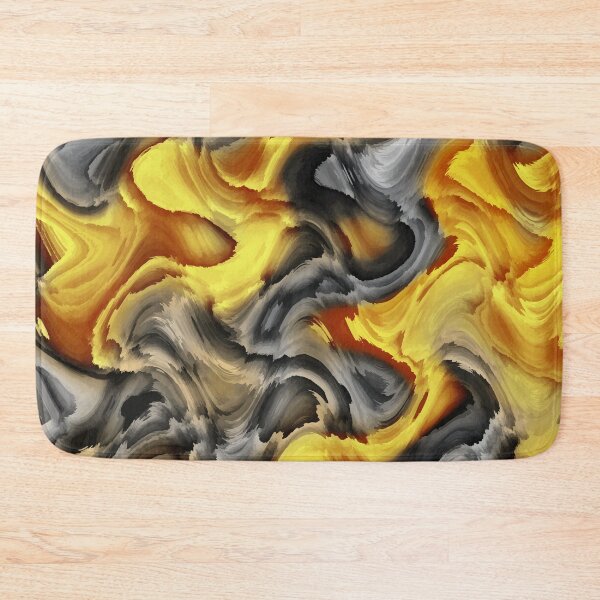 Item preview, Yellow And Grey Abstract Art designed and sold by Ayesha Saleem.