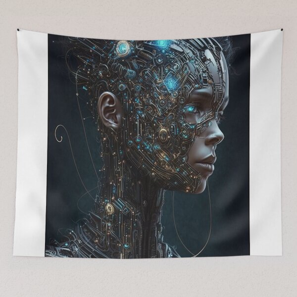 Item preview, cybernetic artist creating digital art designed and sold by artyficial-.