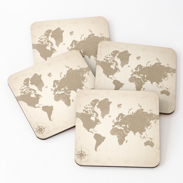 Item preview, Vintage World Map Design with Vintage Style designed and sold by MerakiAndArt.