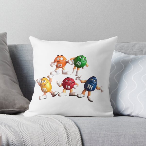 funny m m Green - m and ms Throw Pillow for Sale by Grsifeart