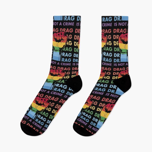Item preview, Drag Is Not A Crime Funny LGBTQ Gay Pride Equality Rainbow Fist designed and sold by Designer-Girl.