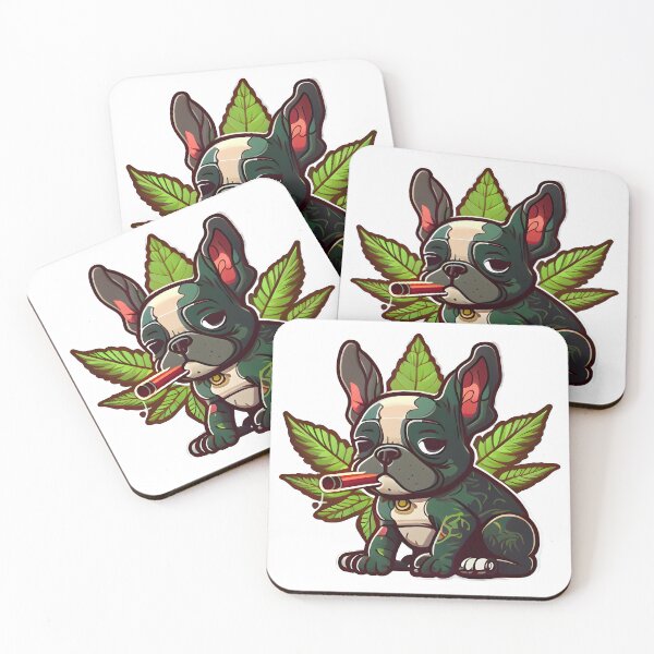 Item preview,  cute funny french bulldog smoking weed designed and sold by futuresimo04.