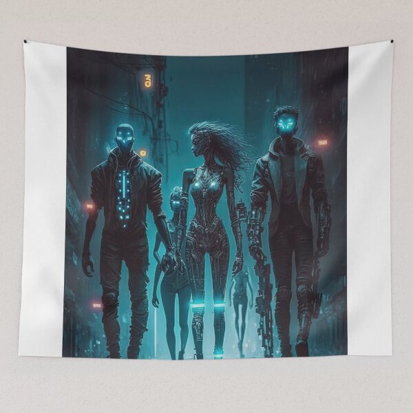 Item preview, Group of androids walking designed and sold by artyficial-.