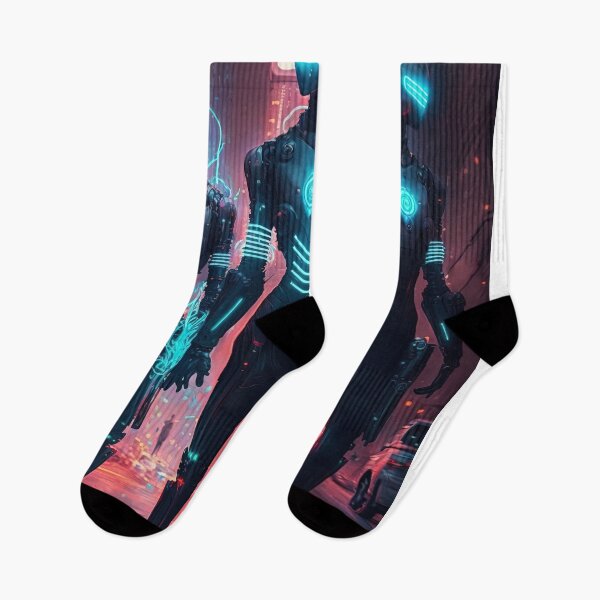 Item preview, group of cyborgs in a pink street designed and sold by artyficial-.