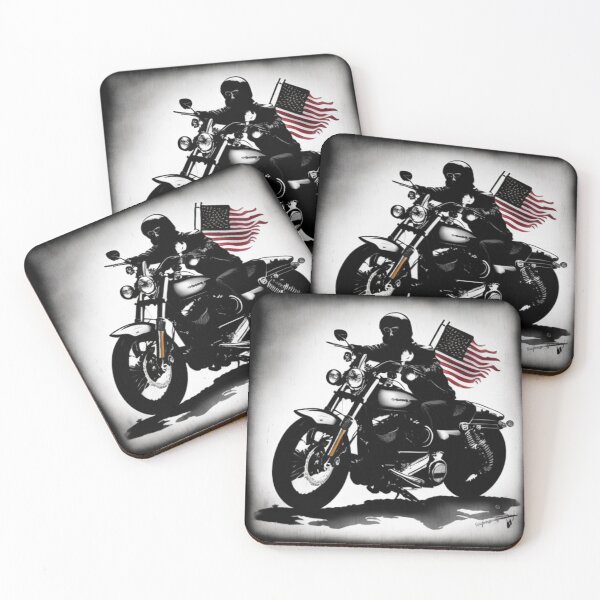 Item preview, Harley Davidson American Flag Dark Comic Art designed and sold by NoHeroesForSale.