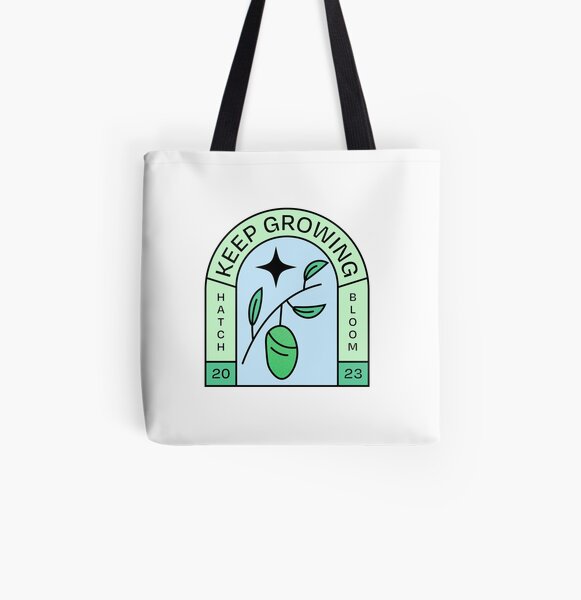 Keep Going Keep Growing Plant Tote Bag Wildflower Tote Canvas