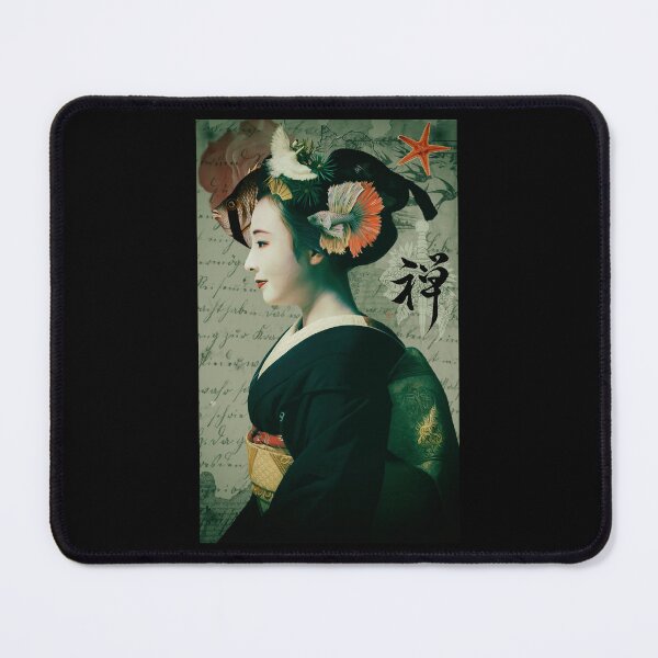 Item preview, Geisha Collage Art Steampunk Japan Art designed and sold by Yes-Monkey.