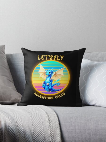 Item preview, Blue Dragon with White Wings Tells You It's Time to Fly as Adventure Calls designed and sold by HanaiPrint.