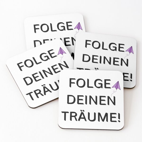 Item preview, Folge deinen Träume! | Follow your dreams! | Motivational Quote in German designed and sold by Artistic Designs ⭐⭐⭐⭐⭐.