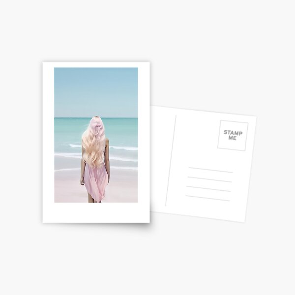 Woman on the beach Postcard