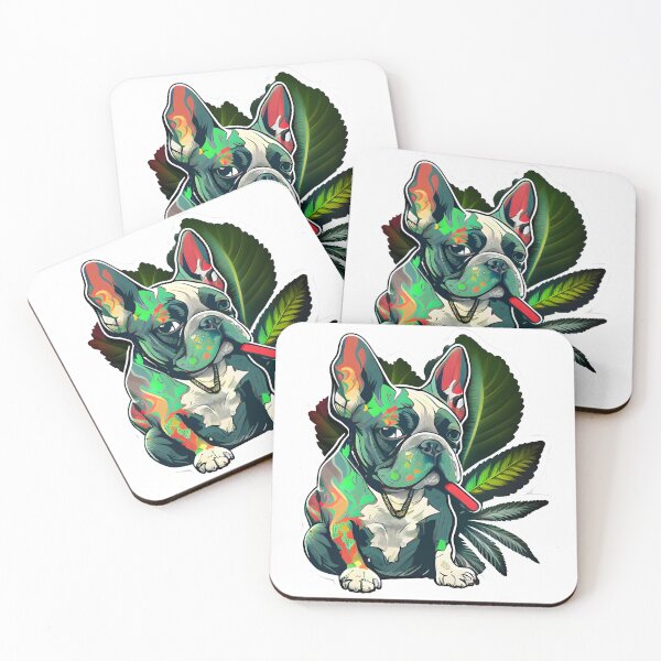 Item preview,  cute funny french bulldog smoking weed designed and sold by futuresimo04.