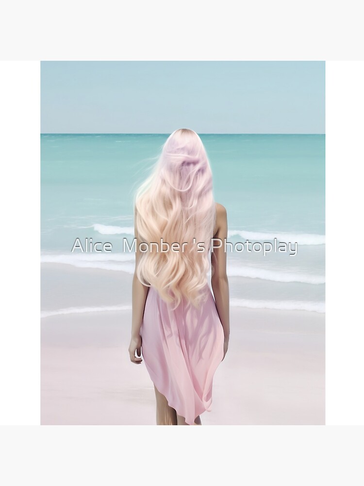 Thumbnail 3 of 3, Pin, Woman on the beach designed and sold by alicemonbercomp.