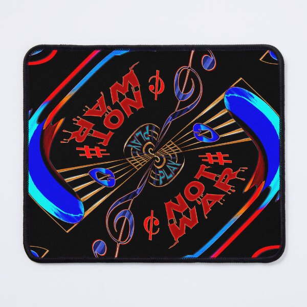 Item preview, PLAY GUITAR NOT WAR - GEOMETRIC ABSTRACT MUSIC PEACE & LOVE SLOGAN. designed and sold by Ralek.