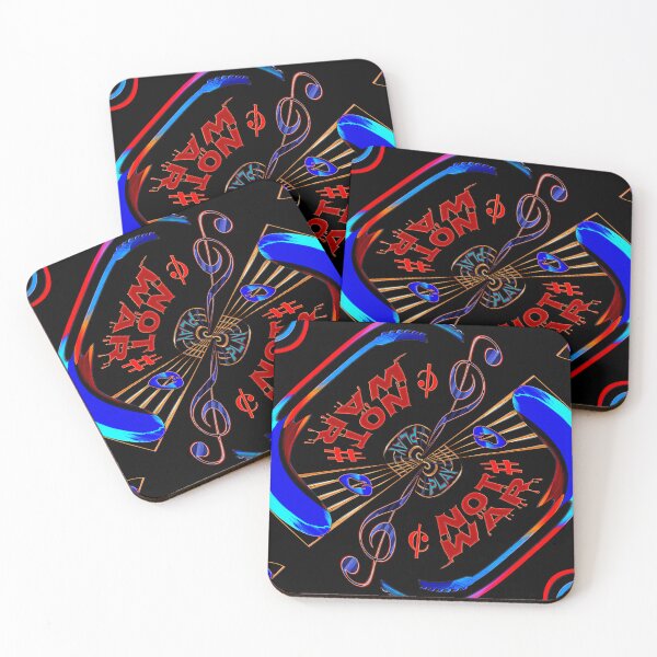 Item preview,  PLAY GUITAR NOT WAR  - GEOMETRIC ABSTRACT MUSIC PEACE & LOVE SLOGAN. designed and sold by Ralek.