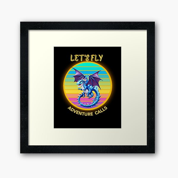 Item preview, Blue Dragon with Purple Wings Wants You to Fly with Him as Adventure Calls designed and sold by HanaiPrint.