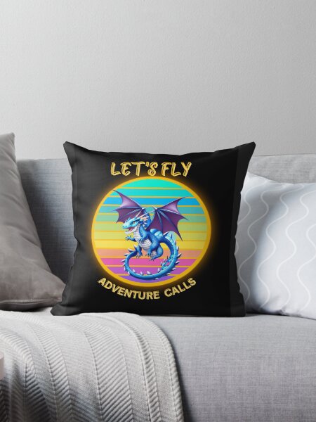 Item preview, Blue Dragon with Purple Wings Wants You to Fly with Him as Adventure Calls designed and sold by HanaiPrint.