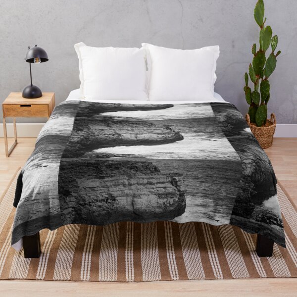 Item preview, Monochrome Phenomenon: Great Ocean Road’s stunning black and white view of the rock formation at The Grotto in Australia designed and sold by TRex-Landscapes.