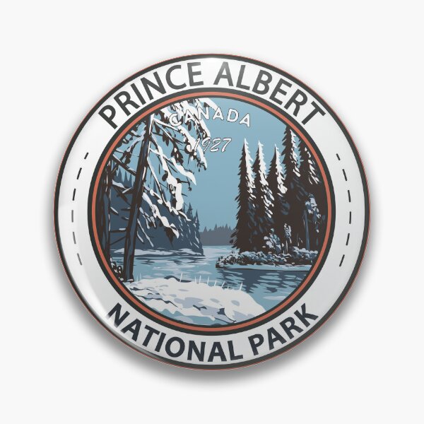 Item preview, Prince Albert National Park Canada Winter Vintage Badge designed and sold by KrisSidDesigns.