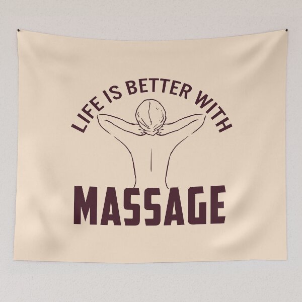 Item preview, Life Is Better With Massage designed and sold by OfficeFortune.