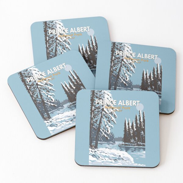 Item preview, Prince Albert National Park Canada Winter Travel Art Vintage designed and sold by KrisSidDesigns.