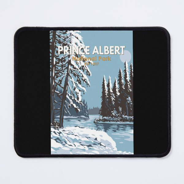 Item preview, Prince Albert National Park Canada Winter Travel Art Vintage designed and sold by KrisSidDesigns.