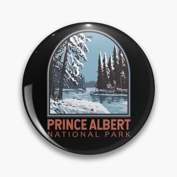 Item preview, Prince Albert National Park Canada in Winter Vintage Emblem designed and sold by KrisSidDesigns.