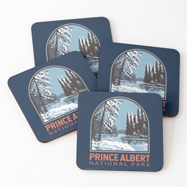 Item preview, Prince Albert National Park Canada in Winter Vintage Emblem designed and sold by KrisSidDesigns.