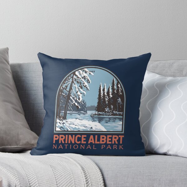 Item preview, Prince Albert National Park Canada in Winter Vintage Emblem designed and sold by KrisSidDesigns.