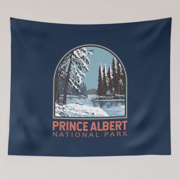 Item preview, Prince Albert National Park Canada in Winter Vintage Emblem designed and sold by KrisSidDesigns.