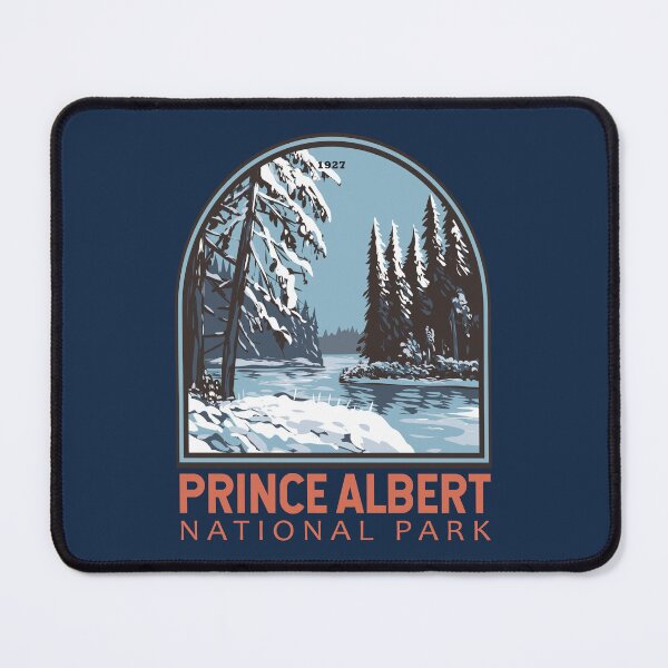 Item preview, Prince Albert National Park Canada in Winter Vintage Emblem designed and sold by KrisSidDesigns.