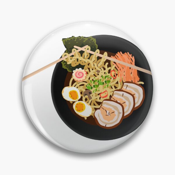 Item preview, asian soup Ramen and knitted noodle pattern with chopsticks. Granny's tasty homemade food concept designed and sold by Familyshmot.