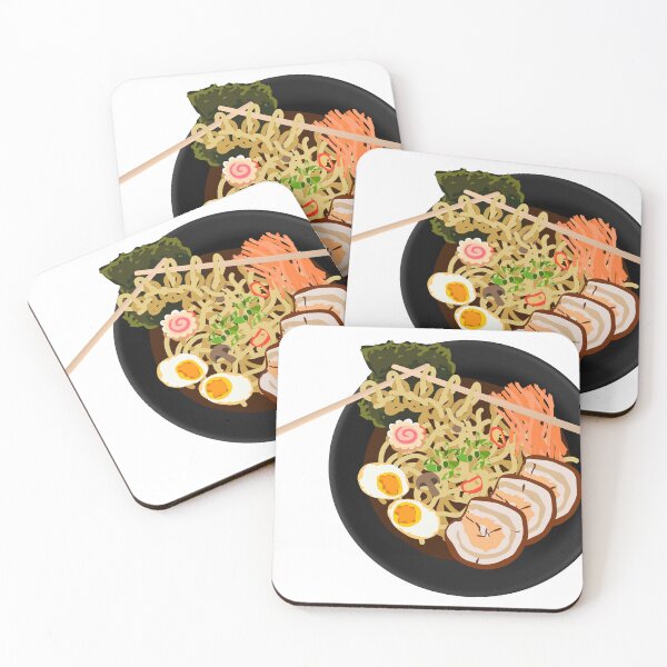 Item preview, asian soup Ramen and knitted noodle pattern with chopsticks. Granny's tasty homemade food concept designed and sold by Familyshmot.