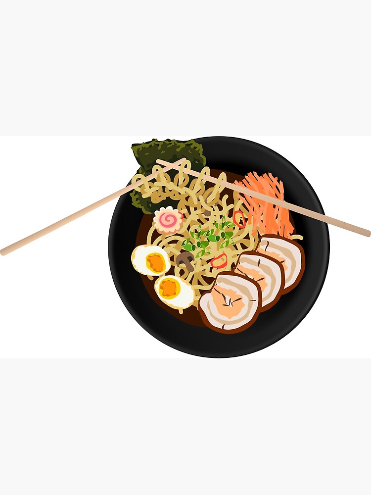 ramen cuenco japonés comida tallarines receta parte superior ver