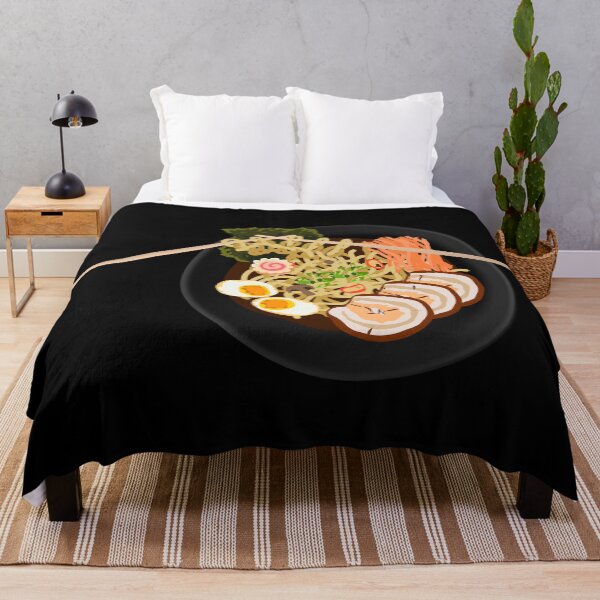 Item preview, asian soup Ramen and knitted noodle pattern with chopsticks. Granny's tasty homemade food concept designed and sold by Familyshmot.