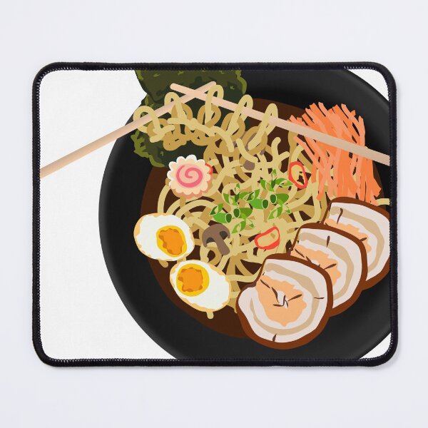 Item preview, asian soup Ramen and knitted noodle pattern with chopsticks. Granny's tasty homemade food concept designed and sold by Familyshmot.