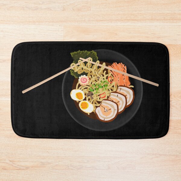 Item preview, asian soup Ramen and knitted noodle pattern with chopsticks. Granny's tasty homemade food concept designed and sold by Familyshmot.