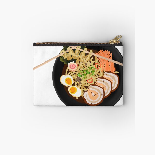 Item preview, asian soup Ramen and knitted noodle pattern with chopsticks. Granny's tasty homemade food concept designed and sold by Familyshmot.