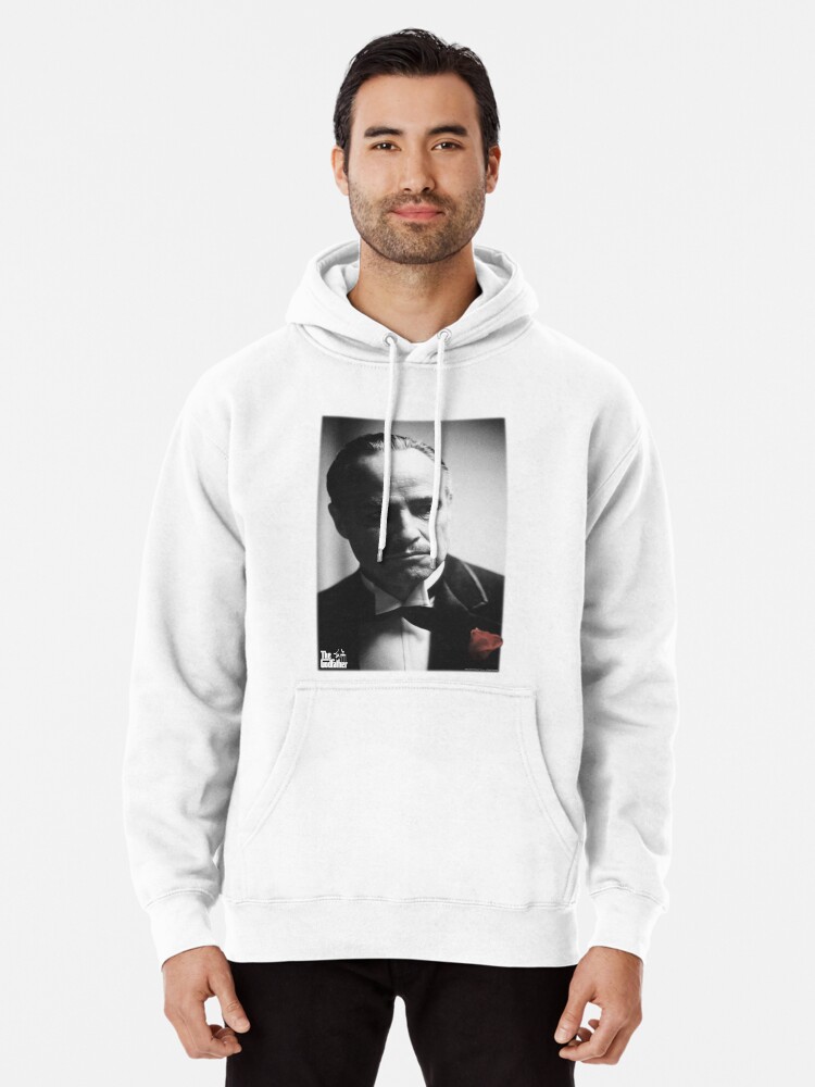 The Godfather Vito Corleone Rose Portrait Pullover Hoodie