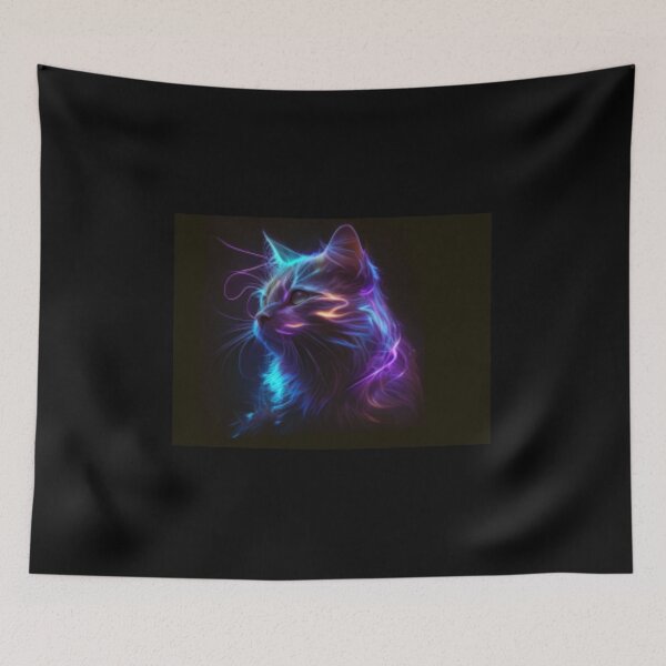 Item preview, Neon cat designed and sold by Alifoxs.