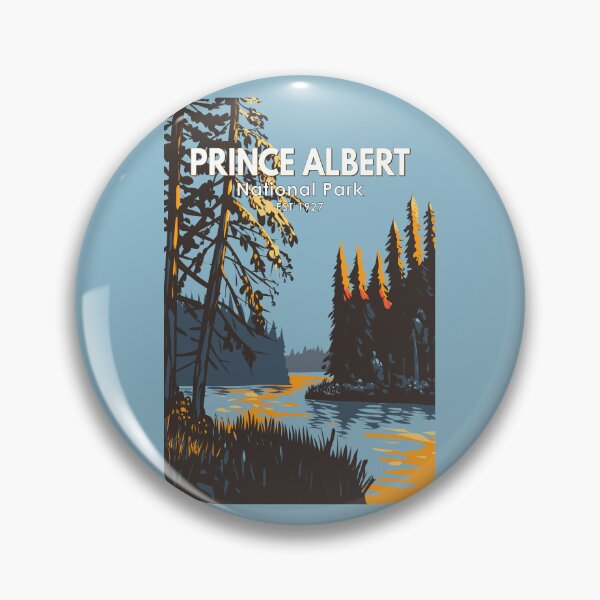 Item preview, Prince Albert National Park Canada Travel Art Vintage designed and sold by KrisSidDesigns.